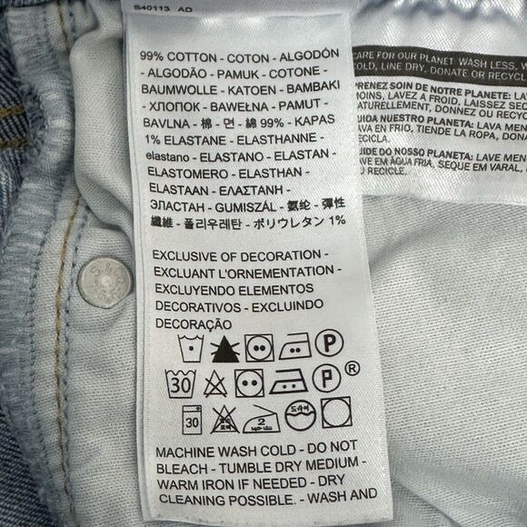 Levis Wedgie Straight Big E Jeans Womens 23 Mid-Rise Distressed Button-Fly Denim - Picture 13 of 16